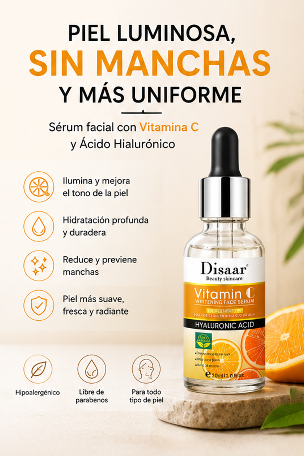 Serum Vitamina C™  Con Acido Hialuronico